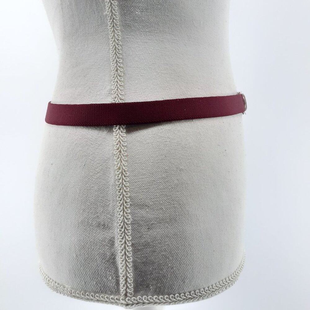 Koret City Blues Red Burgundy Cinch Stretched Skinny Belt One Size Magnet Lock - Picture 5 of 10